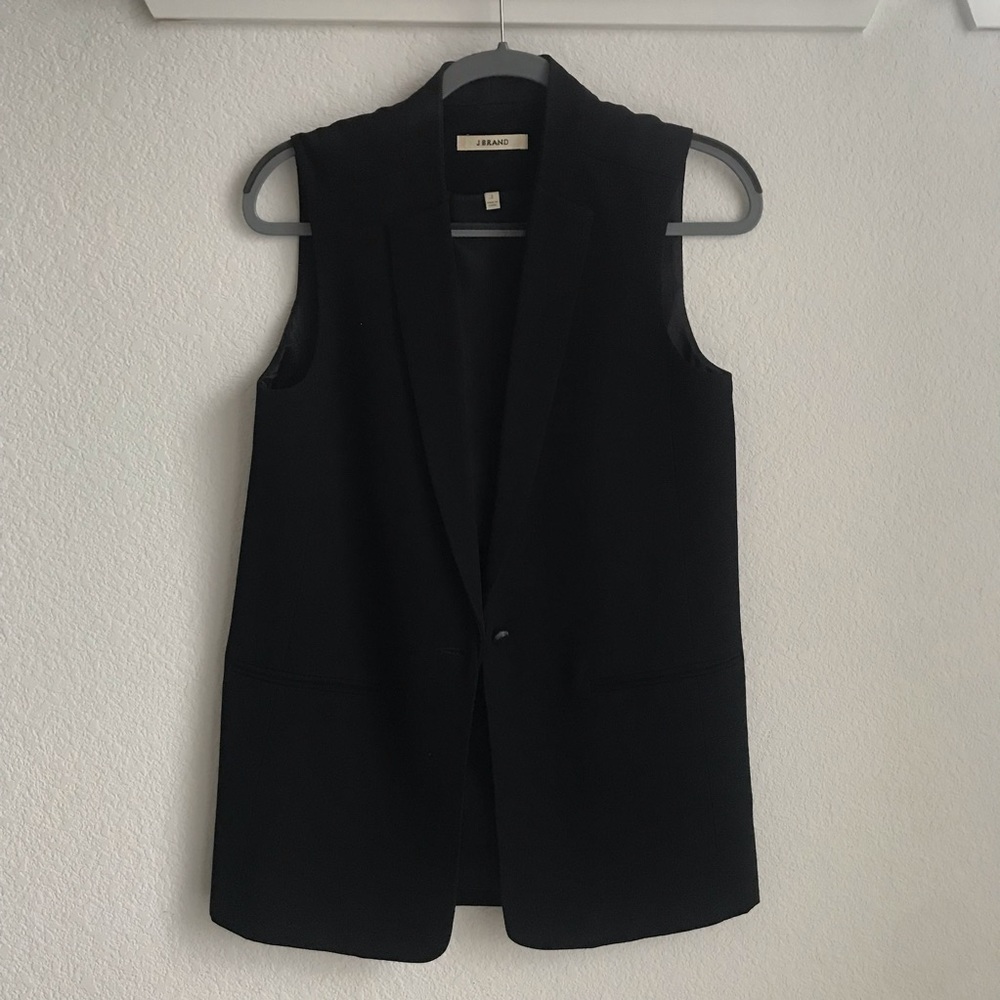 J Brand Poitier Black Tuxedo Vest - Picture 3 of 5